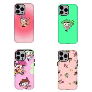 The Fairly Odd.Parents Retro Cartoon Phone Case Cos.mo and Wan.da Phone Case Compatible for iPhone 17 16 15 14 13 12 11 and for Samsung S21-S25 Perfect Gift for Friends Childhood Memories