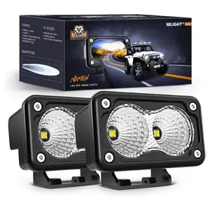 Nilight 3 Inch 20W 1160LM Flood Built-in EMC LED Work Lights (Pair)