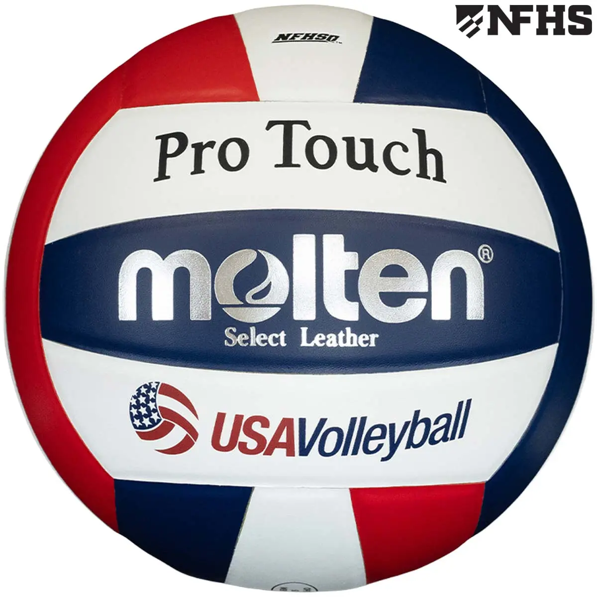 Molten V58L-3-HS NFHS Approved Leather Volleyball, Indoor Competition Ball for High School, Official Standard Size with Uni-Bladder Nylon, Volleyballs, Official Weight, Molten Volleyball