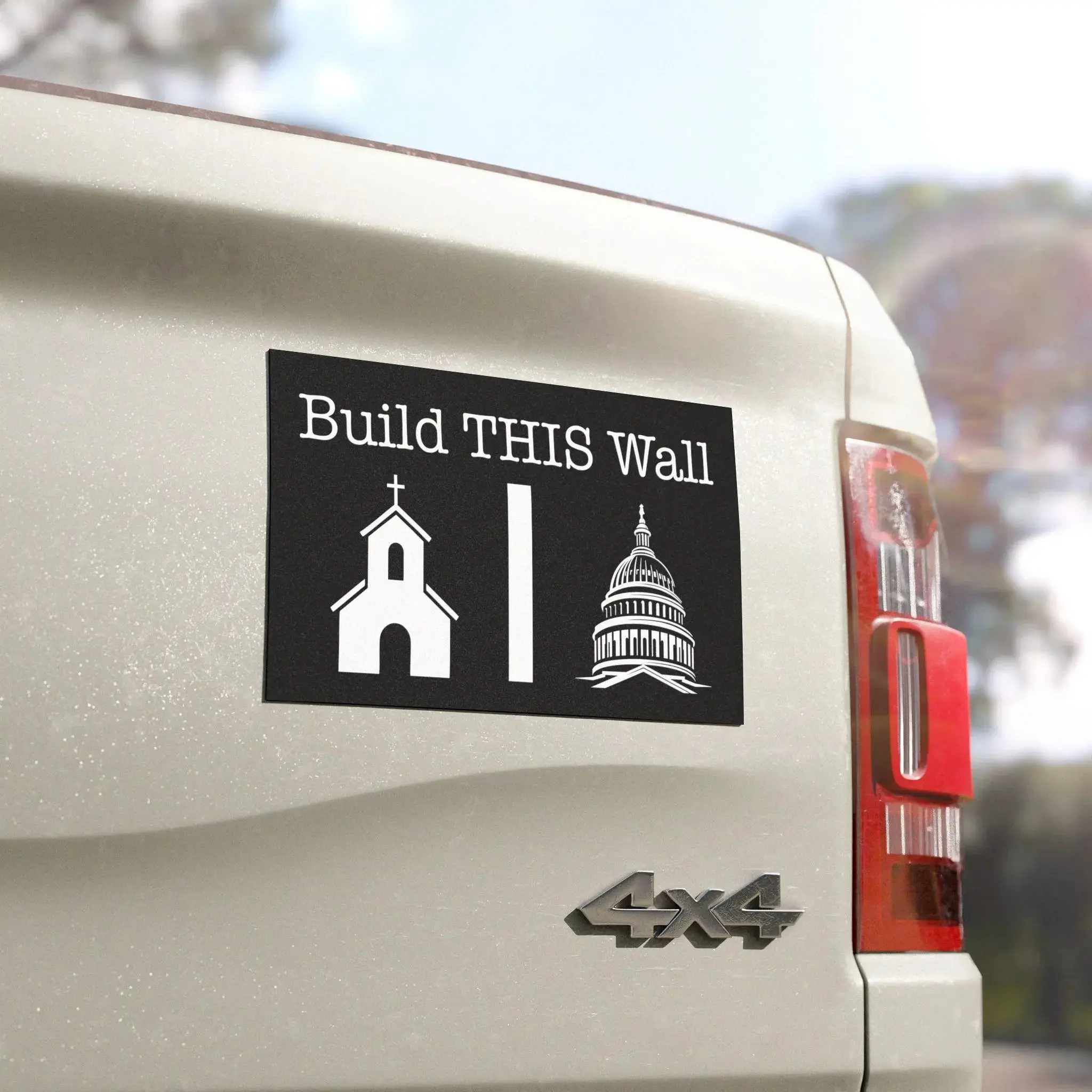 7.5" x 4.5" Stickable Car Stickers - Funny Sarcastic Politics-Themed Bumper Stickers, Durable Weatherproof Long Wearing Automotive Exterior Accessory Pack