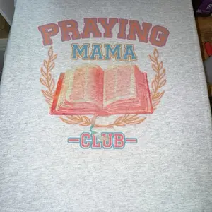 Praying Mama Club - Ash Grey - Sublimation-  - Unisex Jersey Sweatshirt