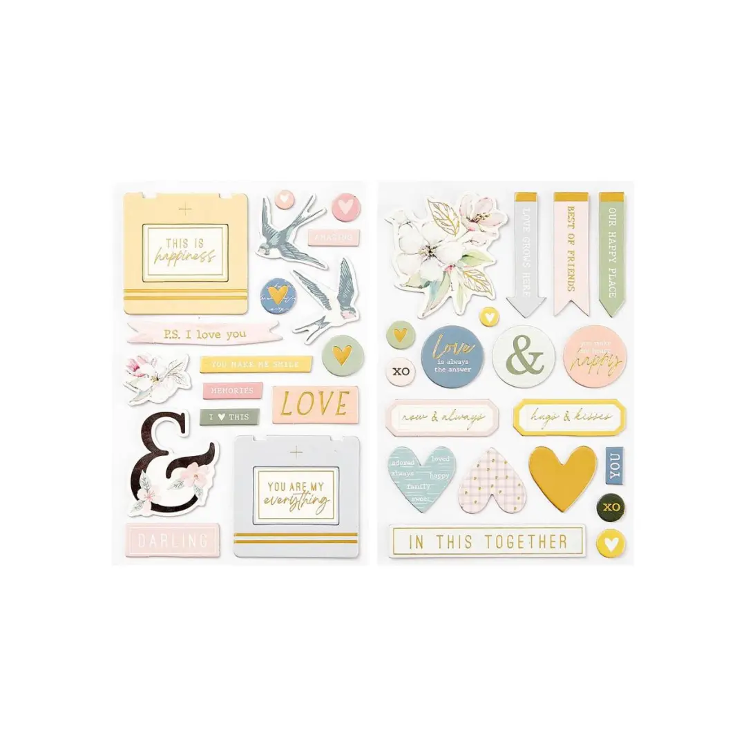 This is Happiness Chipboard Stickers