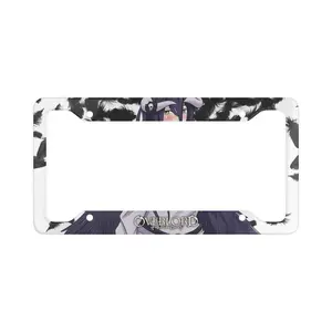 Albedo License Plate Frame , Otaku Car Accessory – Unique Anime Tag Made of High-Quality Metal