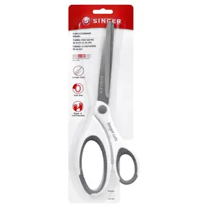 SINGER® 9.5in Heavy-Duty Bent Dressmaker Fabric Scissors with Comfort Grip SINGER® 9.5in Heavy-Duty Bent Dressmaker Fabric Scissors with Comfort Grip