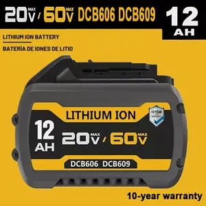High quality 12Ah For DEWALT DCB609 20V/60V MAX FLEXVOLT Li-Ion Battery DCB609-2 DCB606
