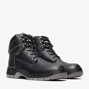 Botas de Trabajo Titan PRO 7" Punta Plain Color Negro - Bonanza Boots