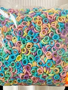 100 Piece Spring Colorful High Elastic Hairbands, Knit Style, Cute Braided Design, Suitable for Ages 14+, Perfect for Festivals