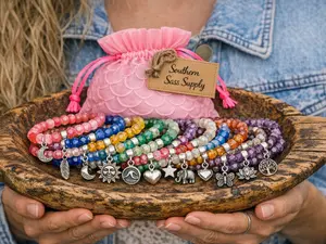 Bracelet Sass Stack – 10 Stack Colorful Stretch Beaded Bracelet Bundle
