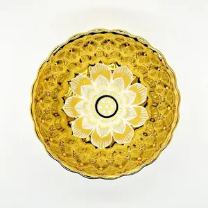 Gilded Lotus Jianzhan Teacup - Embossed Metallic Artware with High-Gloss Gold Glaze & Textured Floral Pattern