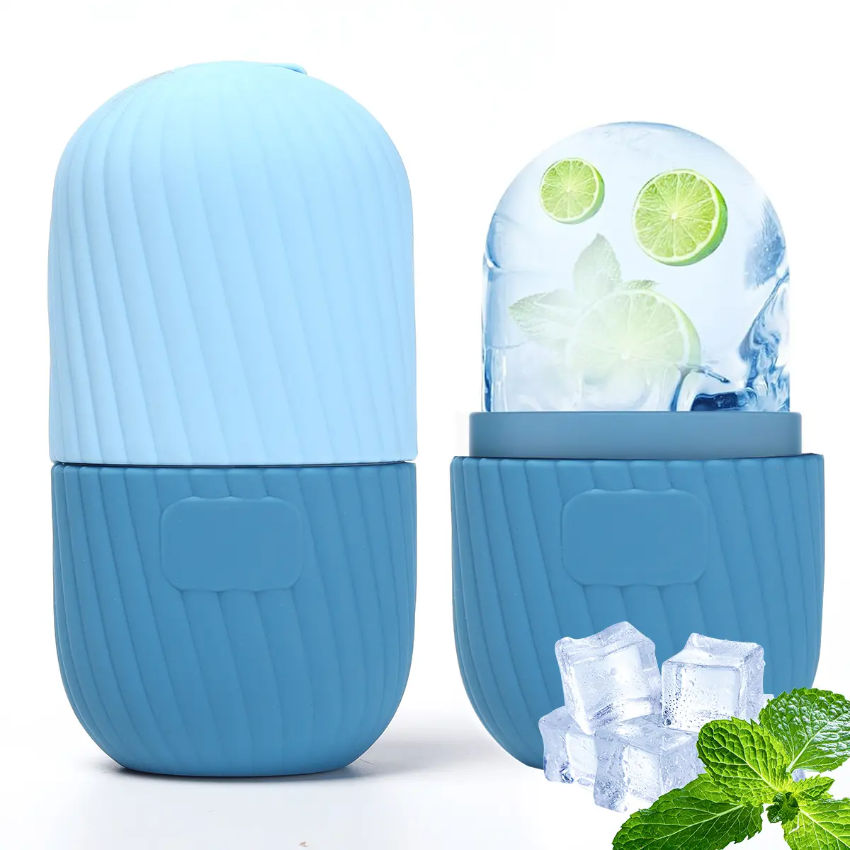 Ice Roller for Face and Eye Glow Naturally and Skincare, Ice Face Roller, Ice Facial Cube, Gua Sha Face Massage, Ice Roller Face for Beauty and Skin Care Gift for Men & Women Face Ice Roller