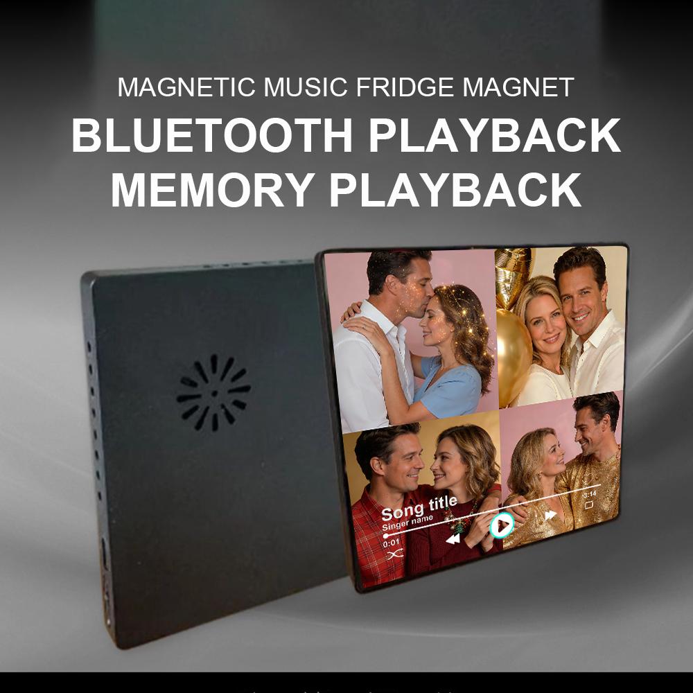 {Customization}Custom Photo Bluetooth Fridge Magnet Personalized Album Frame Plays Music 10x10cm Perfect for teacher appreciation gifts boyfriend birthday gift teen girl gifts anniversary gift for him graduation gifts gifts for boyfriends