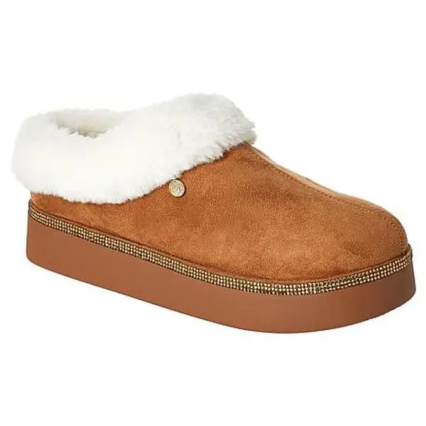 Joy Mangano Joy Glamorous Cozy Slippers w/Orthotic Insole Best Gift Ever!
