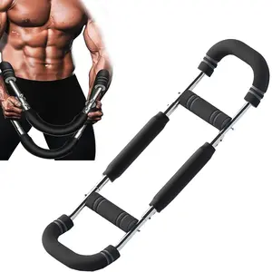 Twister Arm Trainer, 40-100lb Adjustable Chest Workout Equipment, Portable Power Twister Bar, Adjustable Twister Arm Chest Exerciser，Detachable Design Fitness Anywhere