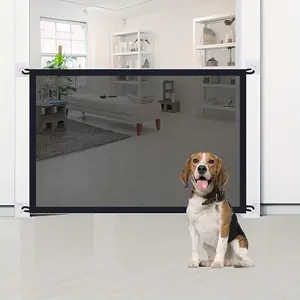 Pet isolation guardrail, balcony cat isolation net, fence, indoor obstacle, safety protection, no need for drilling Dog Gate for Stairs Pet Gates for The House: Dogs Screen Mesh Gate for Doorways Stairways Indoor 28 inches Tall, 43 inch Wide