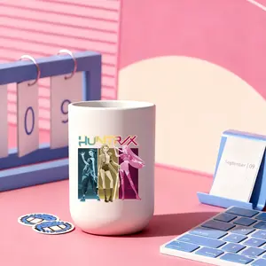 1pc mouthwash cup, cartoon pattern printing, durable bathroom toothbrush cup, wash cup, toothbrush holder, bathroom storage, bathroom water cup, brushing cup, Christmas Valentine's Day gift for students back to school (only cups are sold)