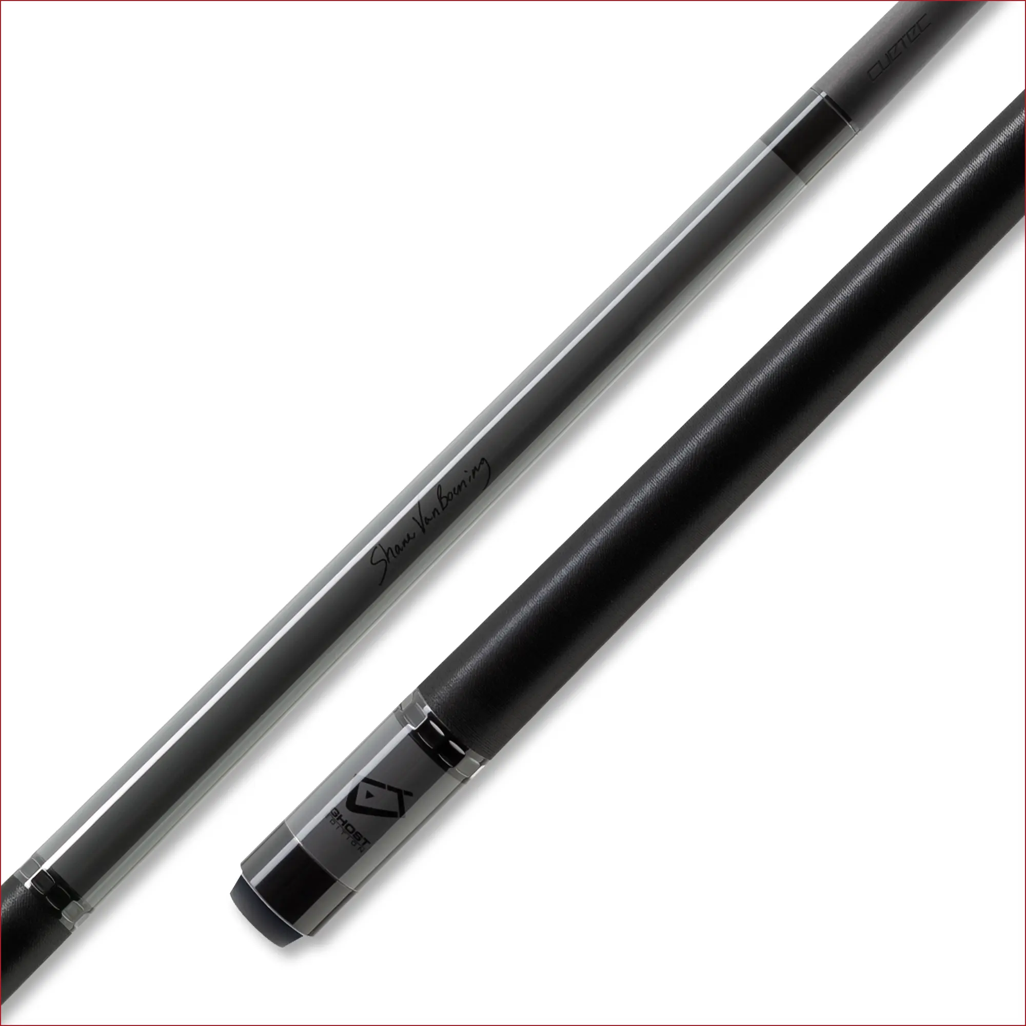 CUETEC CYNERGY SVB GEN I GHOST Shane Van Boening Designed Carbon Fiber Pool Cue with 3D Chrome Rings & Irish Linen Wrap