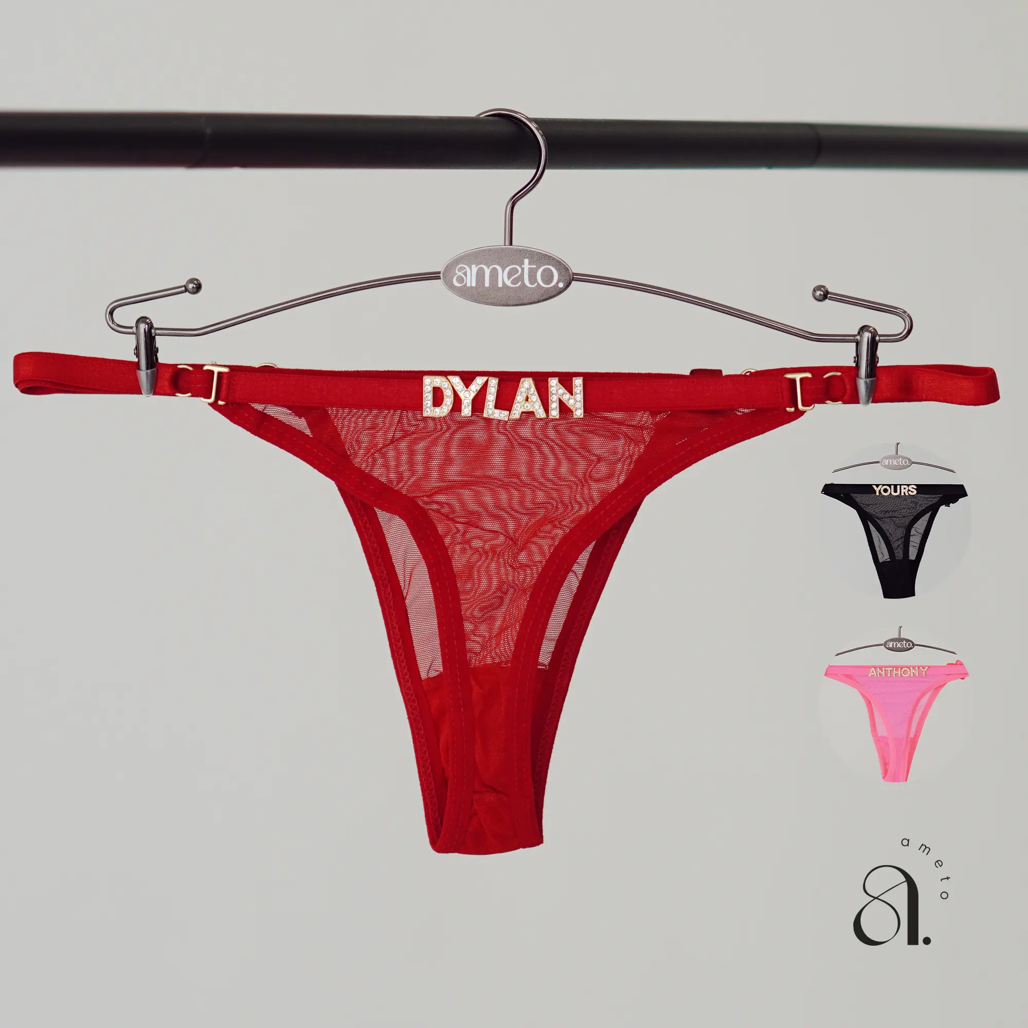 Personalized Women's Custom Panties - Thong with Name
