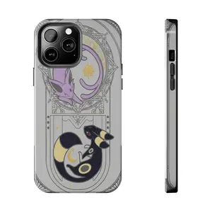 Elegant Espeon & Umbreon Compatible with iPhone 17 16 15 14 13 12 11 8 SE XR X XS Max Pro Plus