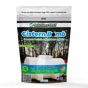 Solutions HOCL Power Clean with HOCL, Cistern Tank Cleaner Crystals for Water Tank Cleaning , Cistern Tank Bomb Cleaning, Super Cleans your Cistern, Treats 25,000 gallons - 500 Grams Pack