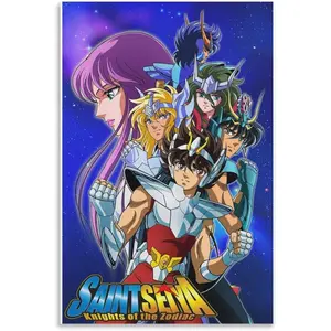 Anime Posters Saint Seiya Comics Knights of The Zodiac Pictures for Living Room Wall Decoration Canvas Art Poster And Wall Art Picture Print Modern Family Bedroom Decor Posters