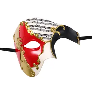 OIDEA Phantom Lightweight Plastic Half-Face Venetian Mask for Men, Adult Carnival Party Prop, Halloween Festive Accessory, Accessories