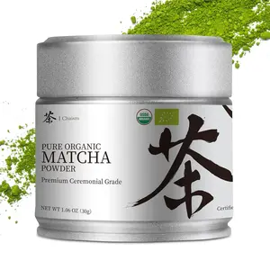 Ceremonial Grade Matcha Green Tea Powder - Premium First Harvest Organic Gluten-Free Vegan, 100% Pure Unsweetened No Additives, 1.06oz Tin