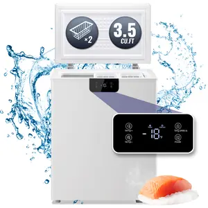 DEMULLER 3.5 Cu Ft Chest Freezer with Digital Control, Energy Efficient Compact Freezer