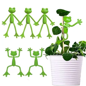 (4Pcs) Frog Plant Stand, Frog Plant Holder, Flower Pot Hugger Plant Climbing Fixture Clips, Cute & Stable Support, Make Your Plants Stand More Upright, For Indoor, Outdoor