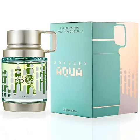 ARMAF Odyssey Aqua Edition for Men Eau de Parfum Spray 3.4 Oz Perfume Cologne Fragrance Fresh Fruity, Aromatic Woody Fragrance, Citrus Woods Fragrance