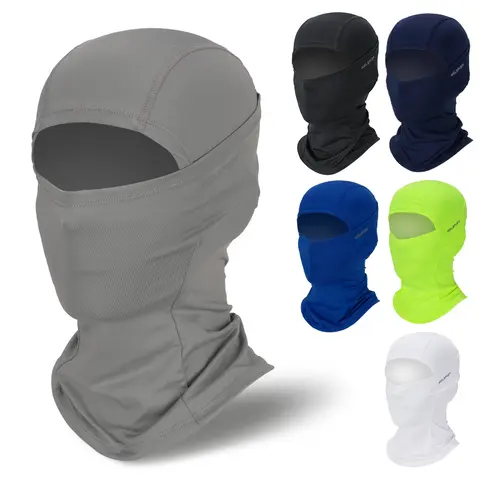 Unisex Breathable Solid Synthetic Full Balaclava Face Cover with Neck & Inner Cap, Adult Outdoor Sports Accessory for Cycling, Outdoor Cycling