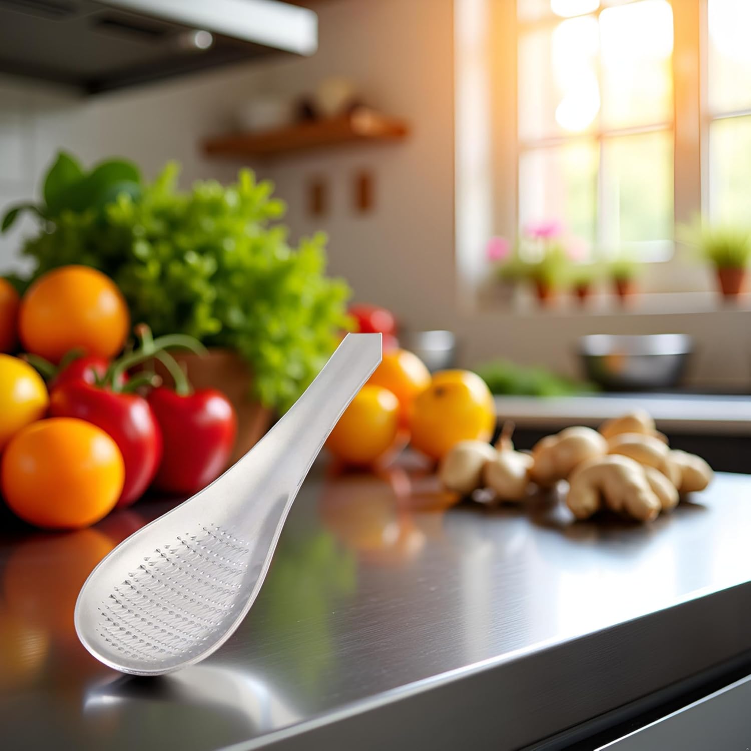 Stainless Steel Kitchen Practical Spoon Shape Fruit Mixer Ginger Grater Wasabi Garlic Grinding Tools Cheese Grater