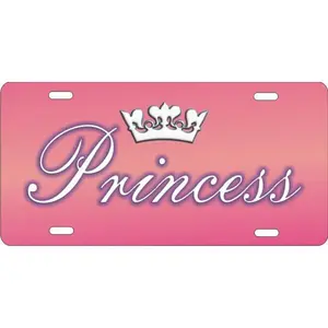 Princess novelty front license Decorative vanity aluminum car tag