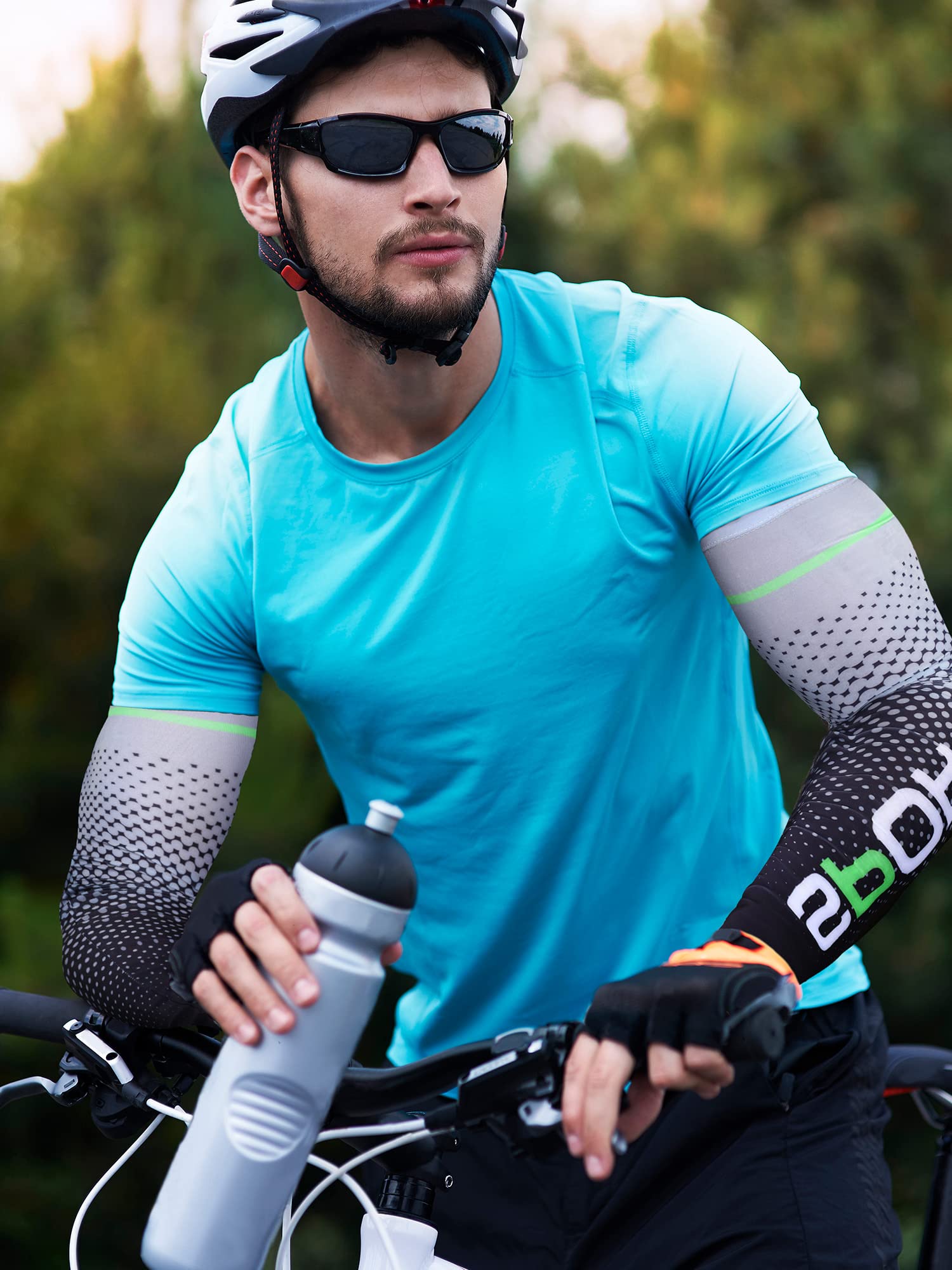 5 Pairs UV Protection Cooling Arm Sleeves for Men & Women UPF 50 Cooling Sports Sleeve Compression Sun Sleeves for Men Women Youth, Tattoo Cover Up