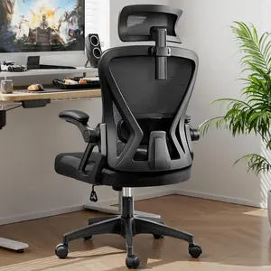 rgonomic Office Chair, High Back Mesh Office Desk Chair with Headrest 500LBS, Executive Office Chair with Adjustable Aremrest, Home Office Swivel Desk Chair for Home Office, Black