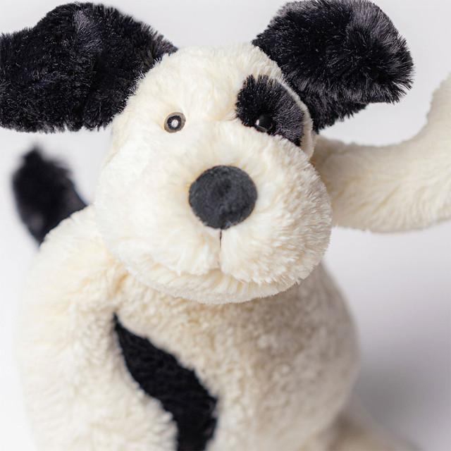 Jellycat Bashful Black & Cream Puppy Plush – Authentic, Super Soft | Perfect Gift Idea