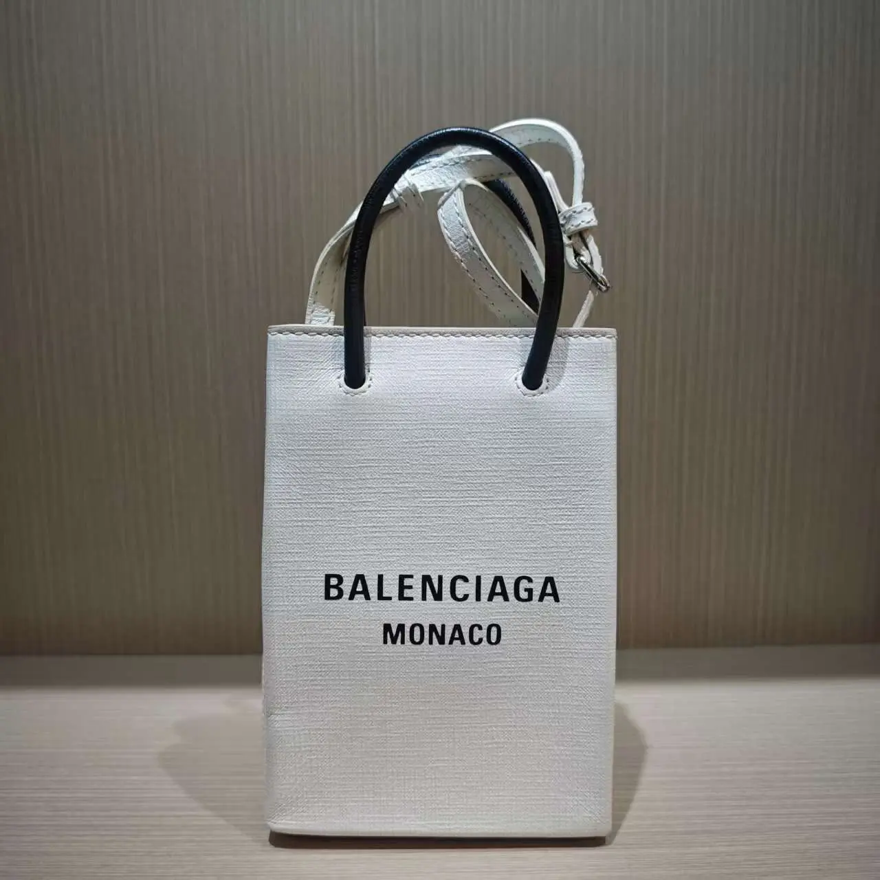 Pre-owned Balenciaga Logo White Calf Leather Multi Purpose Tote Bag MSSJ