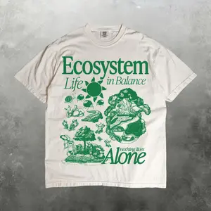 Ecosystem Biology Vintage Comfort Colors T-Shirt, Retro Ecology Graphic Tee, 90s Environmental Life Nature Science Shirt, Academic Earth Lover Gift, unique gift, graphic t-shirts, men's clothing clothes merch, Gift For Him & Her