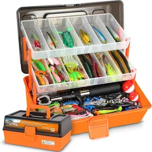 Large 3 Layers Fishing Tackle Box with Tackle Included, 415Pcs Fishing Lures Kit Contains Pliers, Crankbait, Hooks, Weights & Accessories, Fishing Gear Gifts  Men Starter Kits Bass Trout