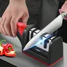 3-Stage Professional Kitchen Knife Sharpener - Single Unit with Anti-Slip Handle, High-Precision Diamond, Ceramic, Tungsten Steel Stones, Fast Sharpening, Easy-to-Use, Durable 3-Stage Sharpening Tool for Knives/Scissors, Ideal for Father’s Day