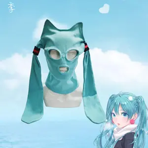 Hatsune Miku Cosplay Mask Funny Bandana Head Cover Anime Convention Accessory