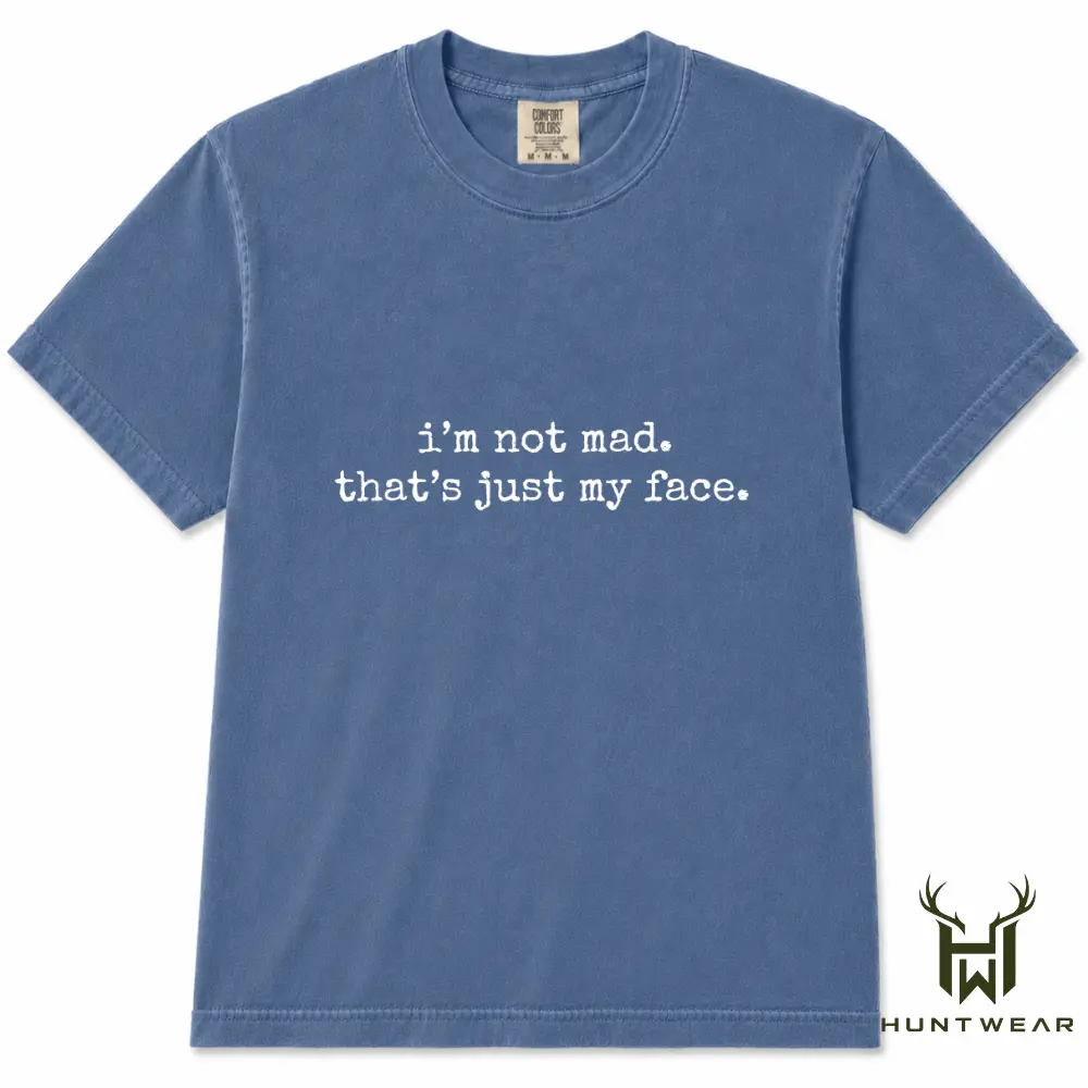 Comfort Colors I’m Not Mad That’s Just My Face Shirt, Funny Sarcastic Graphic Tee, Introvert Humor T-Shirt, Espresso Unisex Shirt