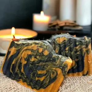 Turmeric Charcoal Honey Buttermilk Cocoa Butter Soap Single