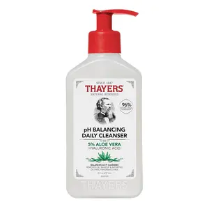 THAYERS pH Balancing Daily Cleanser, Face Wash with Aloe Vera, Gentle and Hydrating Skin Care for Dry, Oily, or Acne Prone Skin, 8 FL Oz.