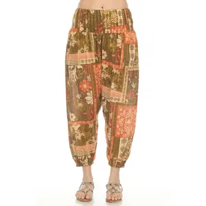 Tropical Patchwork Harem Pants