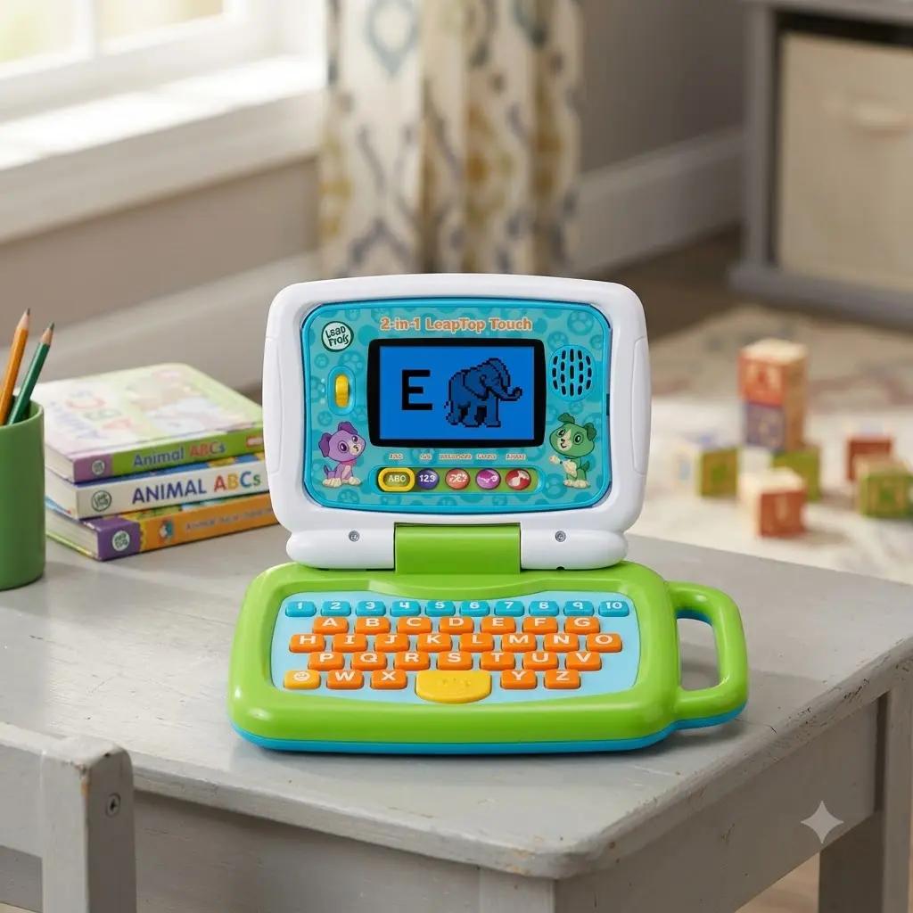 LeapFrog 2-in-1 LeapTop Touch Learning Laptop for Kids, Flip Screen Tablet, ABCs, Numbers, Games & Music, Ages 2-5