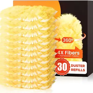 Duster Refills 360 for Swiffer 30 pcs & Handle & Extendable Handle*1 Disposable Feather Duster Multi Surface Refills Cleaning
