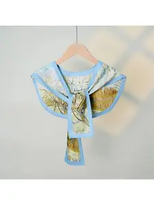 Oil painting style lazy cross-knotted shawl outerwear small shoulder cover women's fake collar decoration air-conditioned room vest