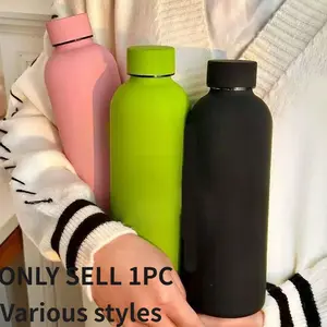1 Piece Stainless Steel Leak Proof Insulated Water Bottle - Double Layer Vacuum Hot Drink Cup for Hot & Cold Drinks, 16.91OZ, Perfect for Travel, Gym, Outdoor Activities & Gifts, Portable