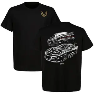 Firebird Trans Am Muscle Car 2-Sided T-Shirt 4th Gen Trans Am Graphic Tee Men Cotton Short Sleeve 90s Styled Streetwear