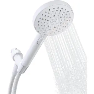 Sproos - Handheld Shower , High , 3 Spray Functions Plus Pause, Extra Long 70 Inch Hose -  Materials - Easy DIY Installation - High  Performance - White